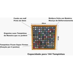 Quadro Decorativo Porta Tampinhas Presente Amigo Black 144 - 6