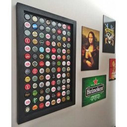 Quadro Porta Tampinhas Black Presente Criativo Amigo 104un - 4