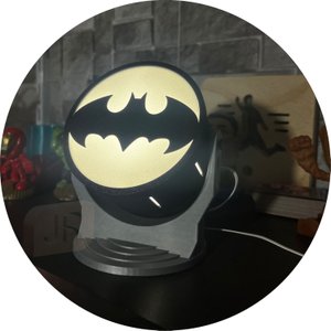 Luminoso Batman Refletor 3d Decoração Nerd com Fonte Bivolt