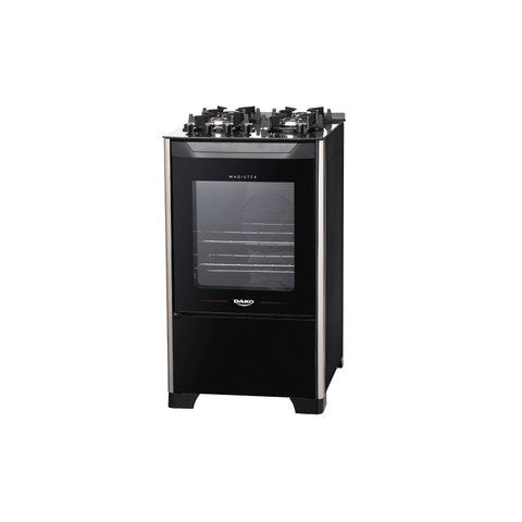 Fogão Dako Magister 4 Bocas Preto Mesa de Vidro Bivolt 300000727