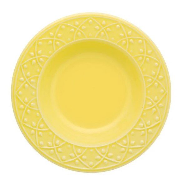 Aparelho De Jantar E Café Sicília 30 Peças Porcelana Oxford sicilia Amarelo - 5