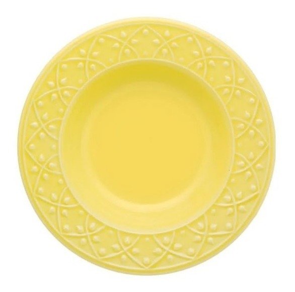 Aparelho De Jantar E Café Sicília 30 Peças Porcelana Oxford sicilia Amarelo - 9
