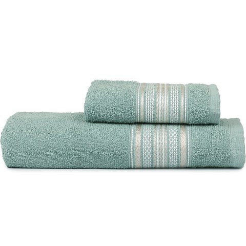 Jogo de Toalhas Banho e Rosto Rubi 280g/m² 98% Algodão Atlântica Mar Mediterrâneo