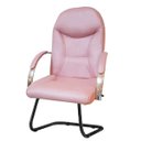 Ver imagem 3 de Kit 3 Cadeiras Escritório Day Rosê Gold 1 Giratória 2 Fixas Movelaria Toigo