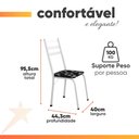 Ver imagem 4 de Conjunto de Mesa Itália com 6 Cadeiras 1,40m Artefamol Granito / Branco