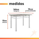 Ver imagem 3 de Conjunto de Mesa Itália com 6 Cadeiras 1,40m Artefamol Granito / Branco