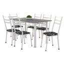 Ver imagem 1 de Conjunto de Mesa Itália com 6 Cadeiras 1,40m Artefamol Granito / Branco