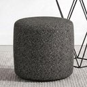 Ver imagem 4 de Puff Redondo 50cm Sala de Estar Living Coliseu W01 Linho Mescla Chumbo - Lyam Decor