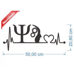 Quadro Profissões PSICOLOGIA Mdf PREMIUM Decorativo - Preto - 2