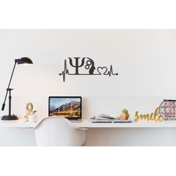 Quadro Profissões PSICOLOGIA Mdf PREMIUM Decorativo - Preto - 4
