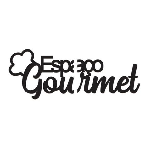 Espaço Gourmet GG 90x35cm LETTERING em Madeira Mdf Aplique de Parede