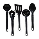 Ver imagem 3 de Jogo Conjunto de Talheres Nylon Utensílios Preto 5 Peças