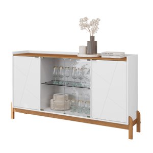 Buffet Bari Branco com Cedro - Móveis Casa D