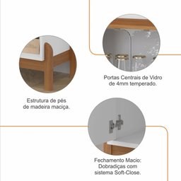 Buffet Bari Branco com Cedro - Móveis Casa D - 4