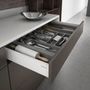 Ver imagem 2 de Gaveta Metálica (35 Kg) Alto Drawer Baixa 84 x 450mm Soft-Close Branca Hafele 01 conjunto