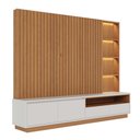 Ver imagem 3 de Estante de Tvs 80 Pelegadas Caribe Freijo Off White Matte