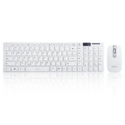 Kit Teclado e Mouse sem Fio WIRELESS2.4GHZ SLIM Branco - 1