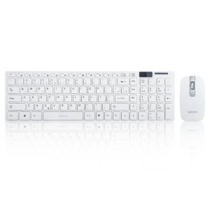 Kit Teclado e Mouse sem Fio WIRELESS2.4GHZ SLIM Branco