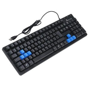 Teclado Gamer com Fio USB KP 2044 AZUL