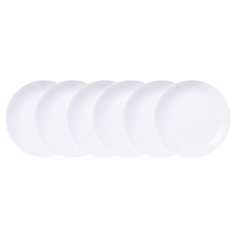 Jogo 6 Pratos Fundos Porcelana Branca para Sopa Caldos 22cm Tramontina Sophia Mesa Posta