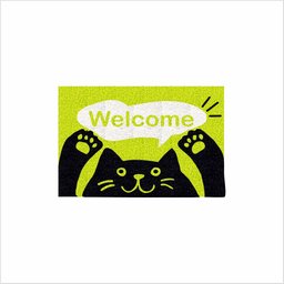 TAPETE GATO WELCOME, MEDIDA PORTA VERDE LIMÃO - 2