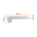 Ver imagem 3 de Kit 6 Mão Francesa Apoio Para Bandeja 30cm SLG Gôndolas New Plus - SA Gôndolas