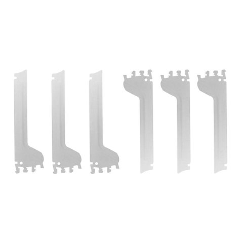 Kit 6 Mão Francesa Apoio Para Bandeja 30cm SLG Gôndolas New Plus - SA Gôndolas