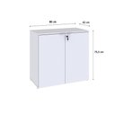 Ver imagem 6 de Armário Baixo com 02 Portas 75x80x42cm Wlab80 Branco Chess
