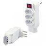 KIT COM 2 ADAPTADOR UNIVERSAL 2P+T 4 TOMADA COM CHAVE LIGA/DESLIGA - 2