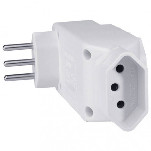 KIT COM 2 ADAPTADOR UNIVERSAL 2P+T 4 TOMADA COM CHAVE LIGA/DESLIGA - 4