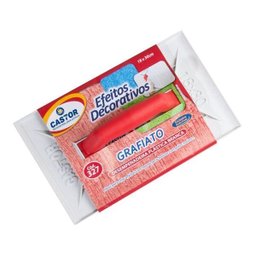 Desempenadeira PVC Grafiato 18x30cm Branca - Castor - 1