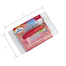 Desempenadeira PVC Grafiato 18x30cm Branca - Castor - 2