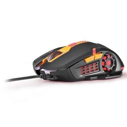 Mouse Gamer Multilaser 2400DPI Preto / Laranja Com LED Vermelho MO270 - Laranja - 3