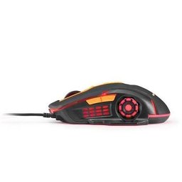 Mouse Gamer Multilaser 2400DPI Preto / Laranja Com LED Vermelho MO270 - Laranja - 4