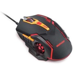 Mouse Gamer Multilaser 2400DPI Preto / Laranja Com LED Vermelho MO270 - Laranja - 2