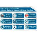Ver imagem 2 de Colchão King Castor Super Espuma D33 Sleep Max Euro Pillow (193x203x25) -