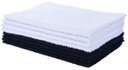 Ver imagem 1 de Kit 8 Toalhas Rosto Salão Perfeito Estilo - Preto e Branco