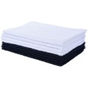 Ver imagem 1 de Kit 8 Toalhas Rosto Salão Perfeito Estilo - Preto e Branco