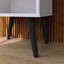 Ver imagem 4 de Kit Mesas Cabeceira Pequena Quarto Gaveta Nicho Aparador Buffet Cantinho Café Prateleira Retrô -