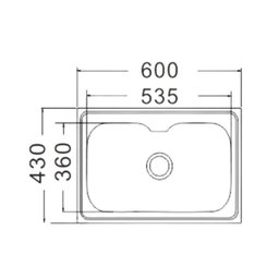 Cuba de Aco Inox, Espessura 0,7mm - Medidas 600 430 180 - Marca Chaleur - 5