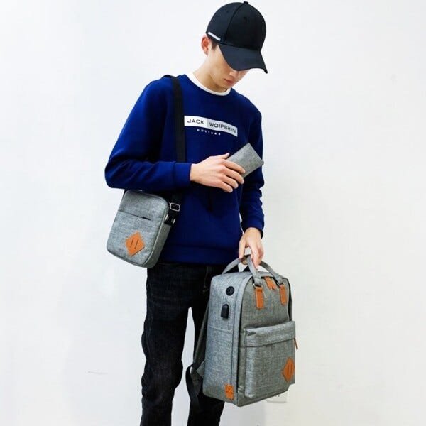 Mochila, Bolsa Transversal e Nécessaire Kit - 5