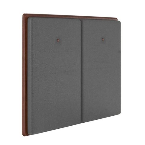 Cabeceira Estofada King 195 Cm Coral Corino Preto