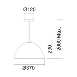 Pendente Redondo em Alumínio 39cm Volare - 3 Pendente Redondo em Alumínio 39cm Volare - 3