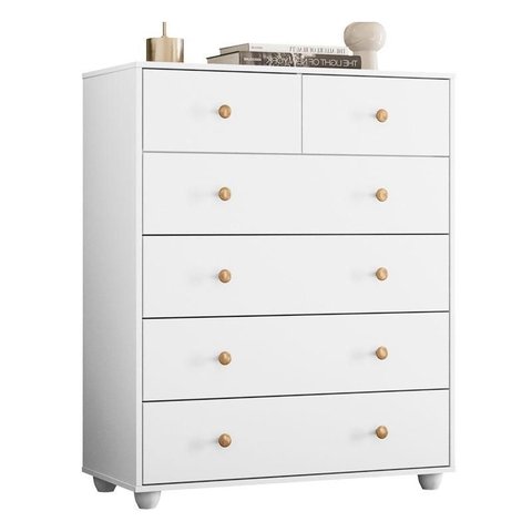 Cômoda Vittoria 06 Gavetas Branco - Móveis Albatroz