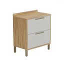 Ver imagem 1 de Balcão de Cozinha 80 Cm 1 Porta 1 Gaveta 100% Mdf Amêndoa/off White - Rio Doce