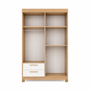 Ver imagem 5 de Guarda-Roupa 4 Portas e 2 Gavetas Smart Freijó/Branco