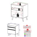 Ver imagem 2 de Balcão de Cozinha para Cooktop 1 Porta 1 Gaveta 70cm Retrô Florença Multimóveis MP2429 Branco