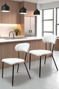 Ver imagem 1 de Conjunto 4 Cadeiras Jantar Moderna Design Lançamento:off White/preto