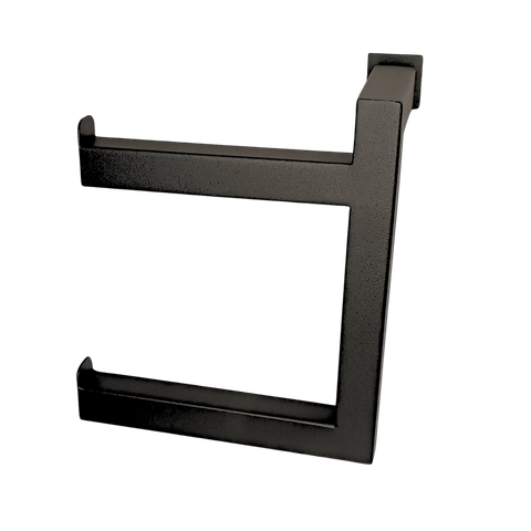 Porta Papel Higiênico de Parede Duplo para Banheiro 15cm em Aço Black Mate Linha Larissa Stainless