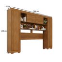 Ver imagem 4 de Guarda-roupa Casal Modulado Odin Premium com Pés 4 Portas Cinamomo - Pnr Móveis